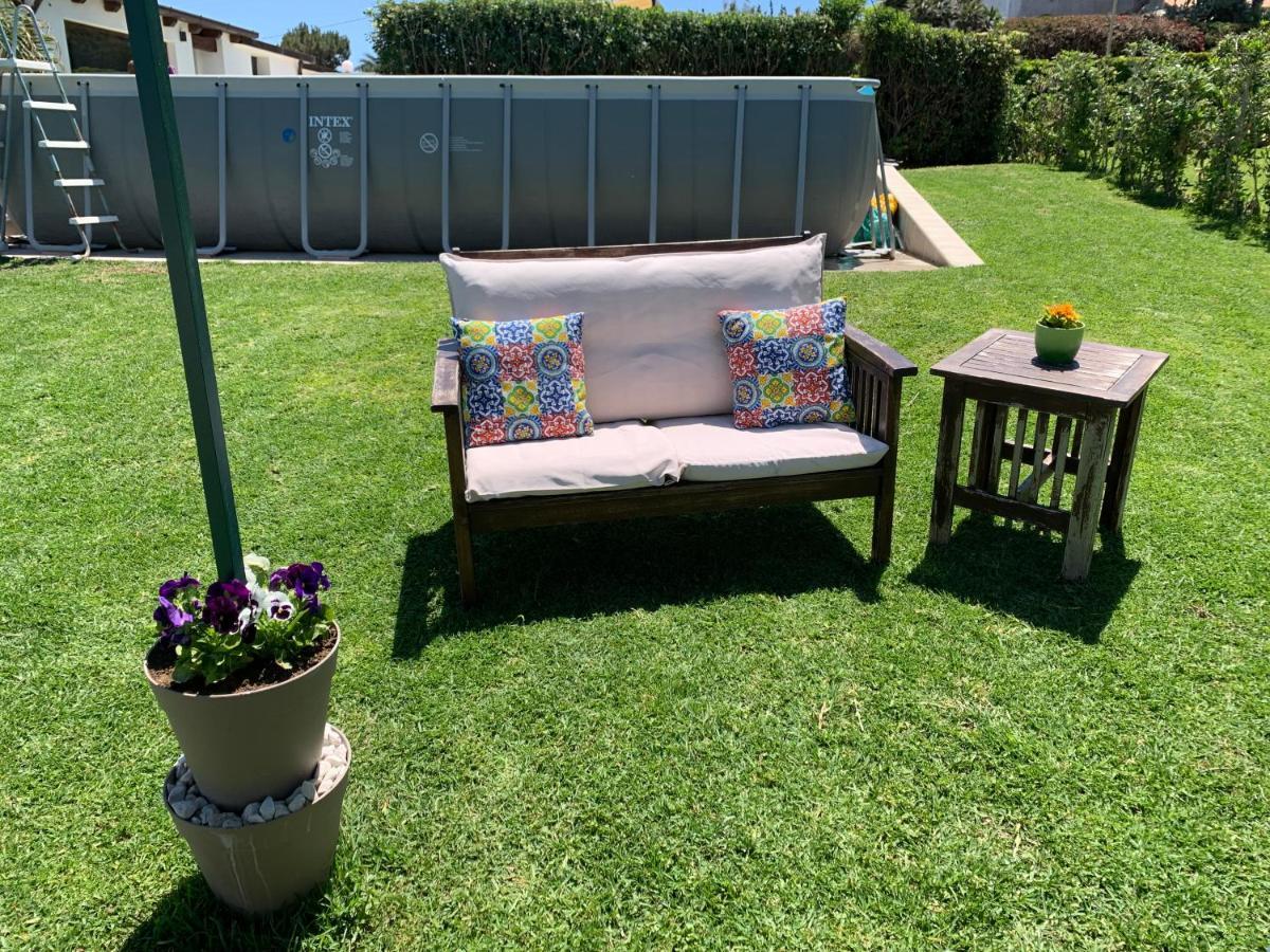 Apartamento Casa Con Piscina E Vista Mare Dal Giardino Fanusa Exterior foto